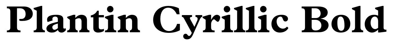 Plantin Cyrillic Bold